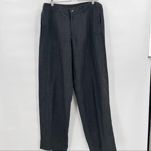 ARMANI Collezioni straight leg high rise grey pants